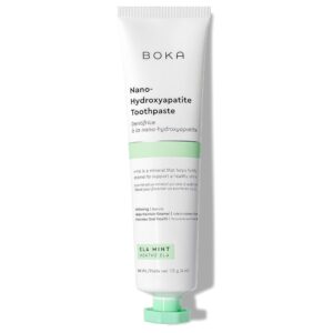 Boka Fluoride Free Toothpaste Nano Hydroxyapatite, Helps Remineralize, Appropriate for Sensitive Teeth, Whitening - for Adult, Kids Oral Care - Ela Mint Flavor, 4 Fl Oz 1Pk US...